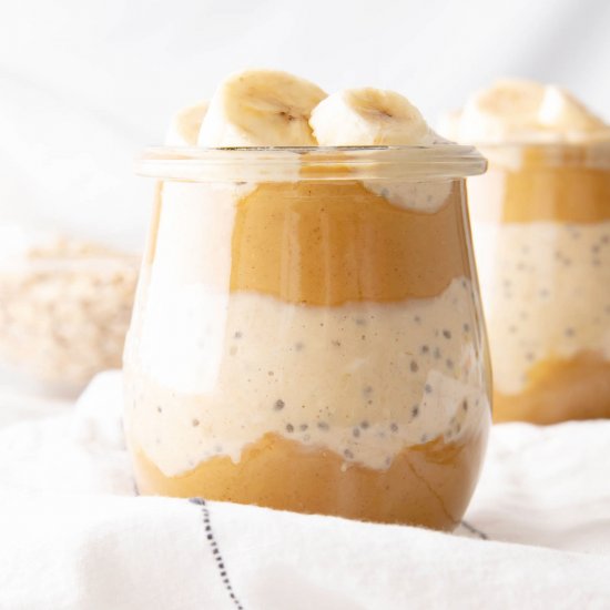 Peanut Butter Banana Overnight Oats