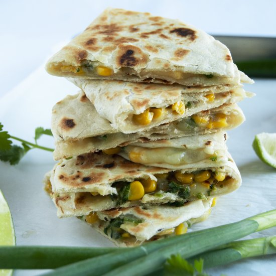 Cheesy Corn Quesadillas