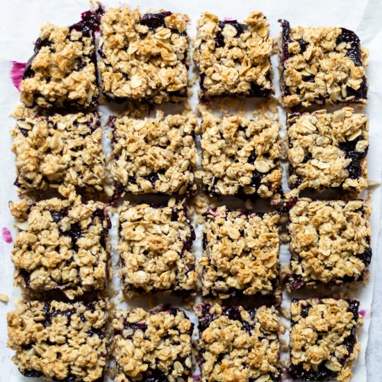 Healthy Blueberry Crumble Bars