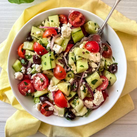 Mediterranean Cucumber Tomato Salad