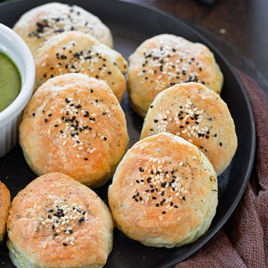 Spicy Paneer Puffs