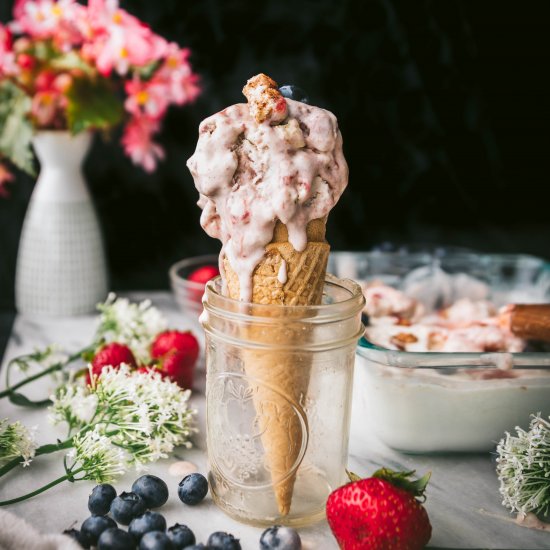 Berry Pie Ice Cream: No Churn/Vegan