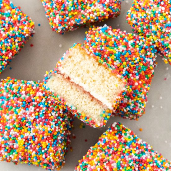 Fairy Bread Lamingtons