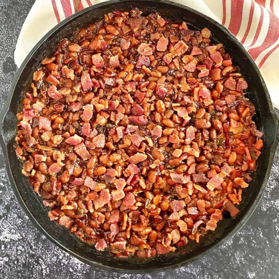 Smoked Baked Beans with Bacon