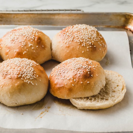 sourdough hamburger buns