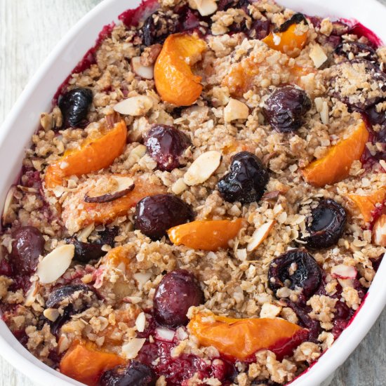 Apricot and Cherry Crisp