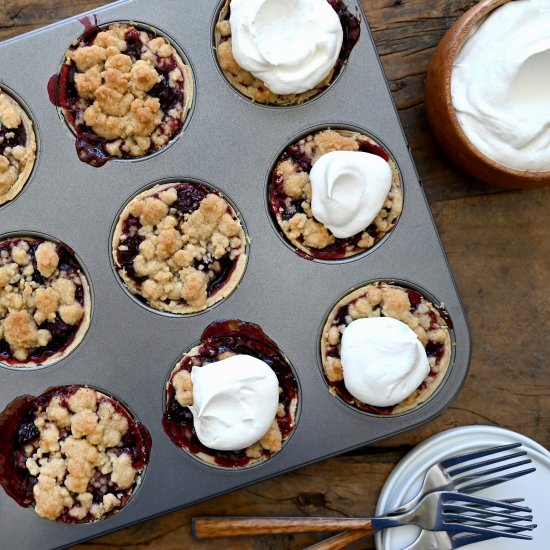 Mini Cherry Pies with Streusel