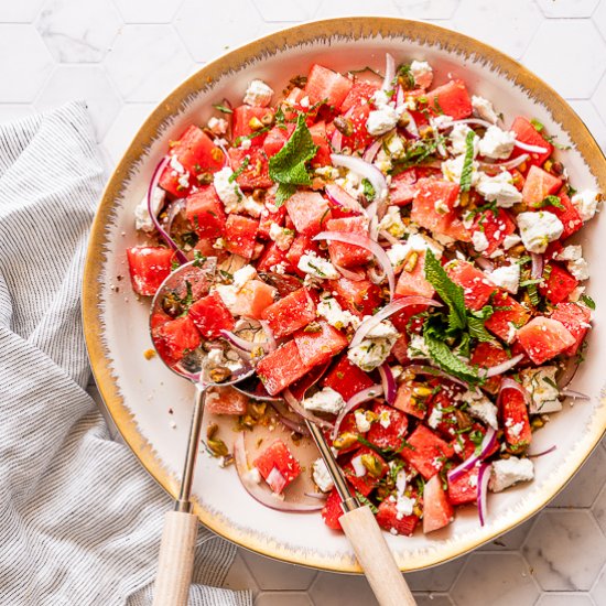 Watermelon Goat Cheese Salad