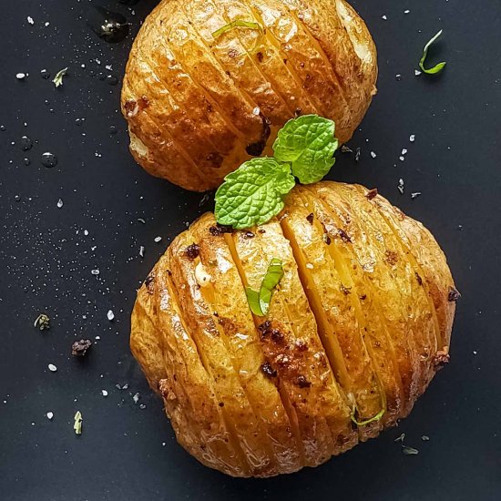 Air Fryer Hasselback Potatoes