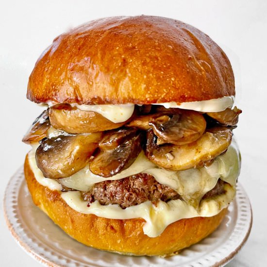 Parmesan Garlic Mushroom Burger