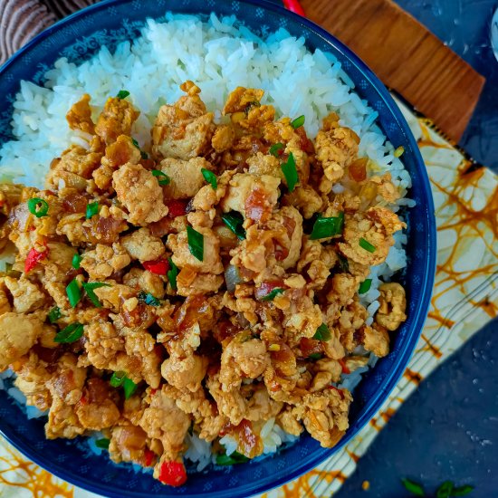 Easy Thai Chicken Mince Stir fry