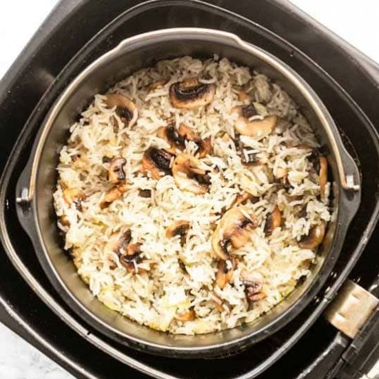 Air Fryer mushroom rice