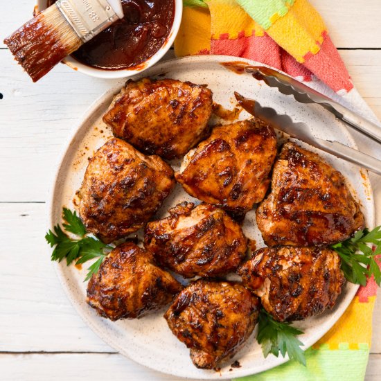 BBQ Grilled Chicken Thighs