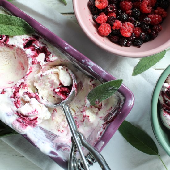 Wild Raspberry Mascarpone Ice Cream