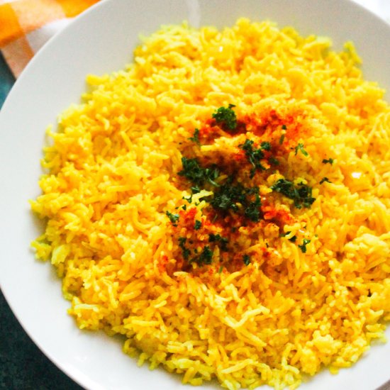 Fluffy Turmeric Rice Recipe