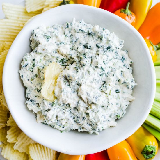 Gluten-Free Cold Spinach Dip