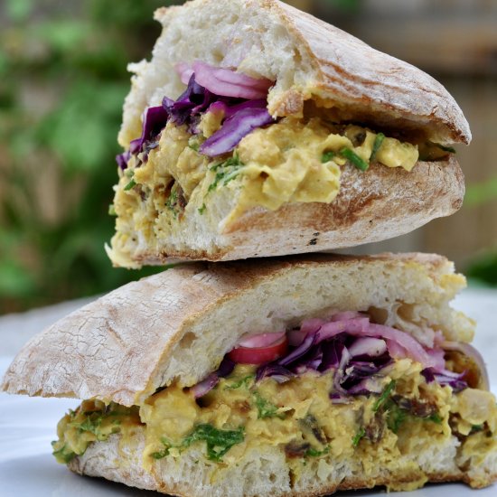 Chickpea Curry Sandwich