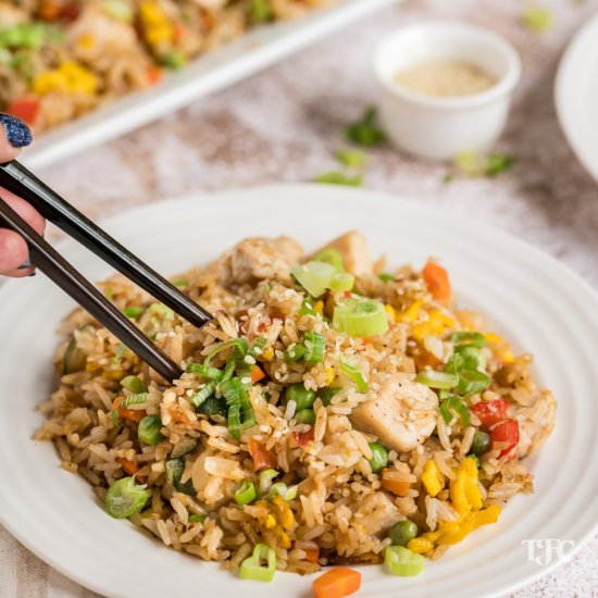 Chicken Fried Rice on Blackstone