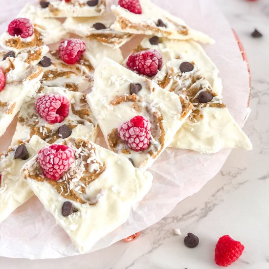 Almond Butter Frozen Yogurt Bark