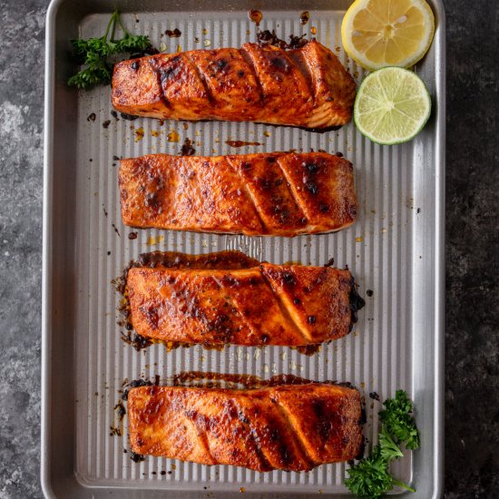 Honey Paprika Broiled Salmon