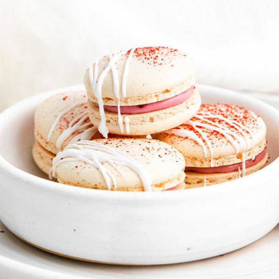 Raspberry Macarons