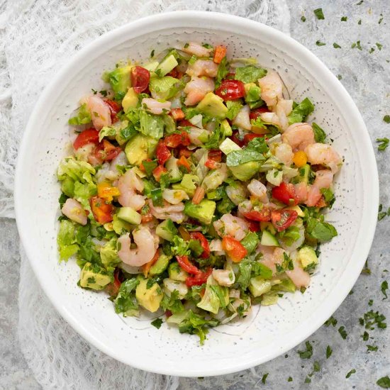 Avocado Shrimp Salsa Salad