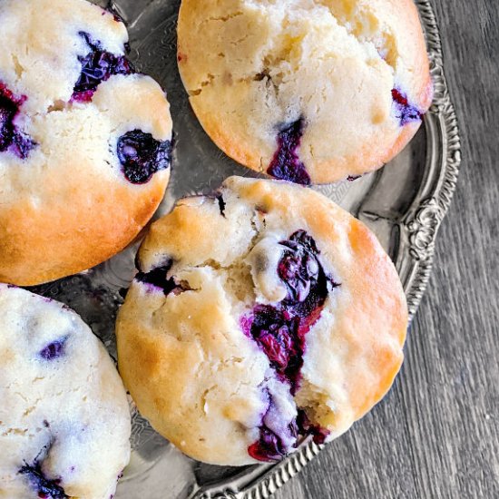 Eggless Blueberry Yogurt Muffins