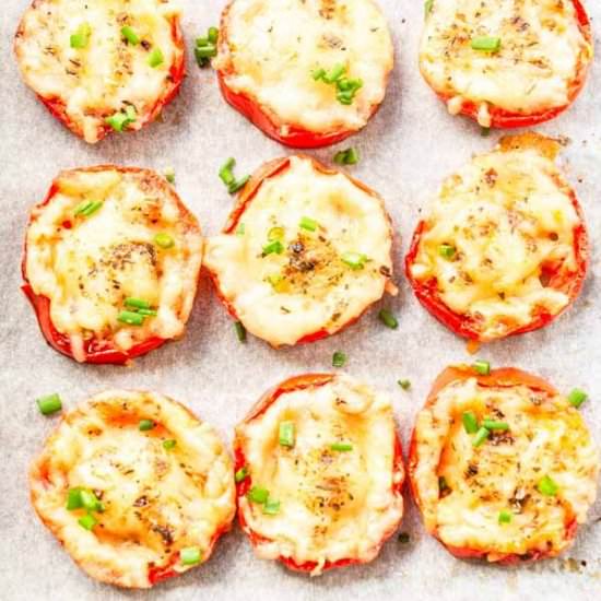 Roasted tomatoes with cheese