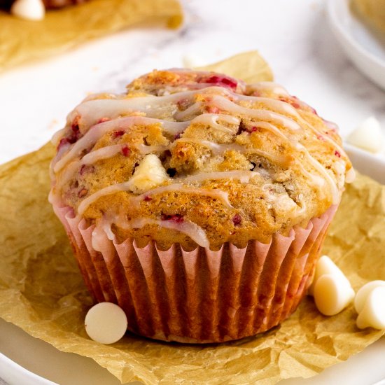 Raspberry White Chocolate Muffins