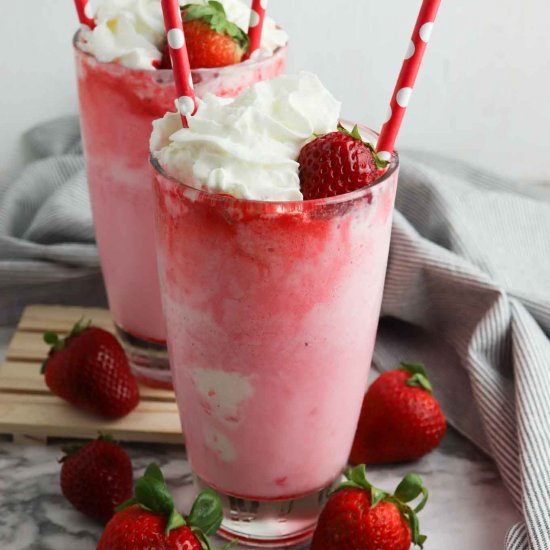 Strawberry and Cream Floats