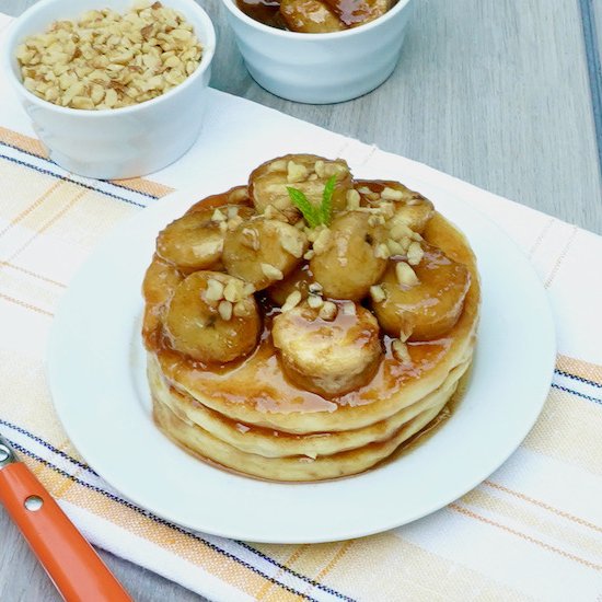 Bananas Foster Pancakes