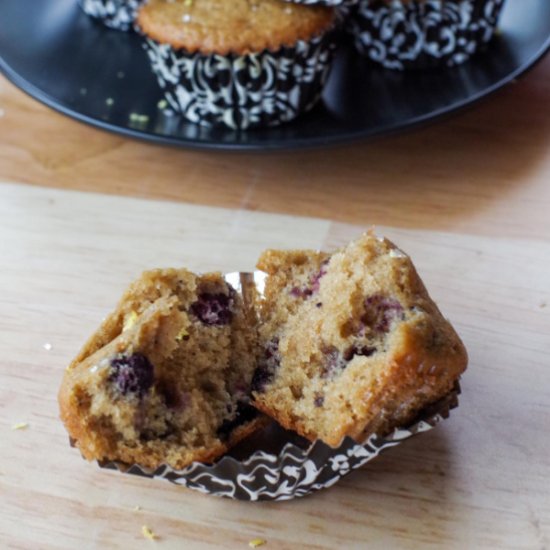 Saskatoon Berry Muffins (dairy-free