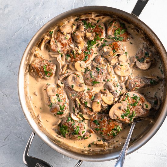 Pork Medallions in Mushroom Sauce