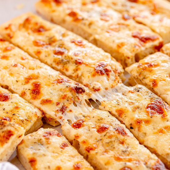 Homemade Cheesy Breadsticks