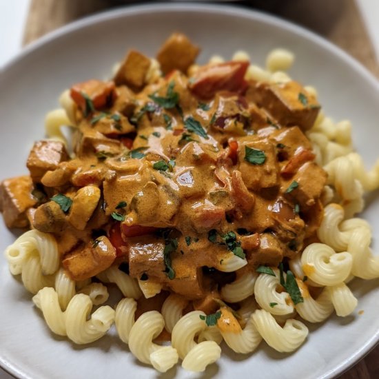 Tofu with Creamy Turmeric Sauce