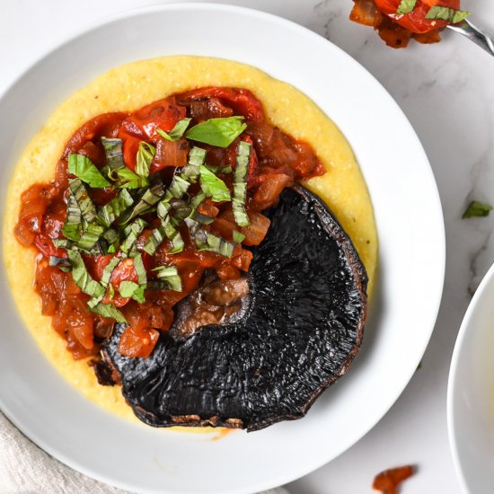 Portobello Mushrooms and Tomatoes