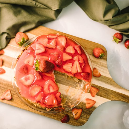 No Bake Strawberry Cheesecake