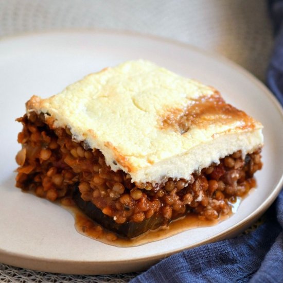 Vegetarian Moussaka (With Lentils)