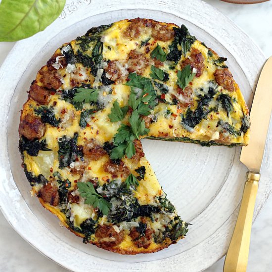 Kale and Sausage Frittata