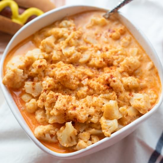 Buffalo Cauliflower Mac and Cheese