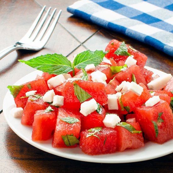 Watermelon, Feta, and Mint Salad