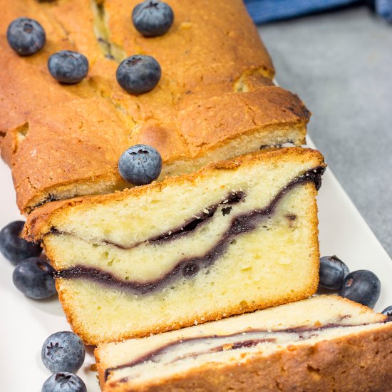 Blueberry Cream Cheese Pound Cake