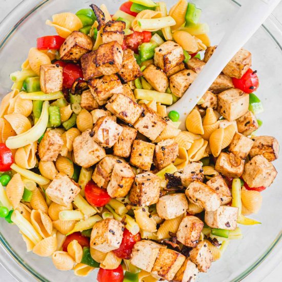 Balsamic Tofu Pasta Salad