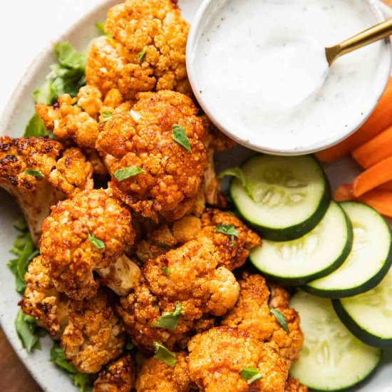 Air Fryer Buffalo Cauliflower Bites