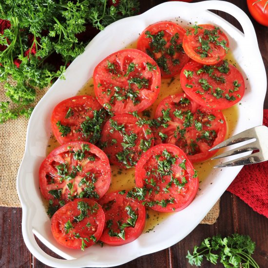 The BEST Marinated Tomatoes