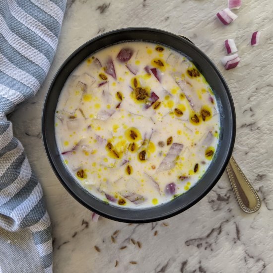 Onion raita