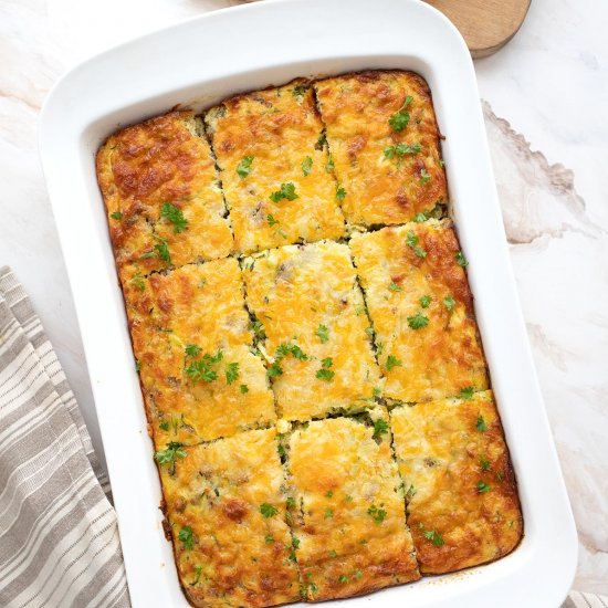 Keto Zucchini Breakfast Casserole