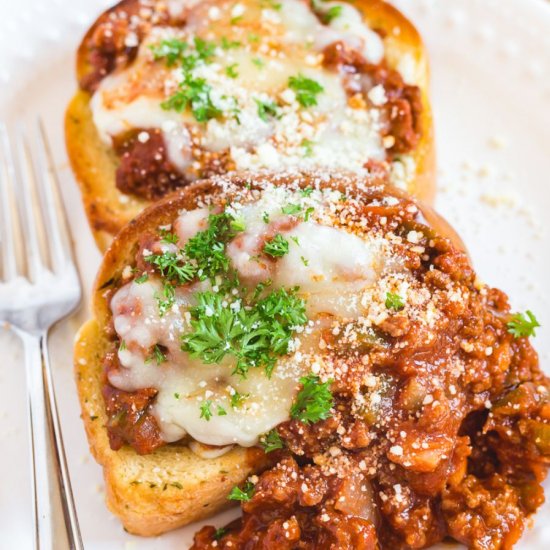 Texas toast Sloppy Joes