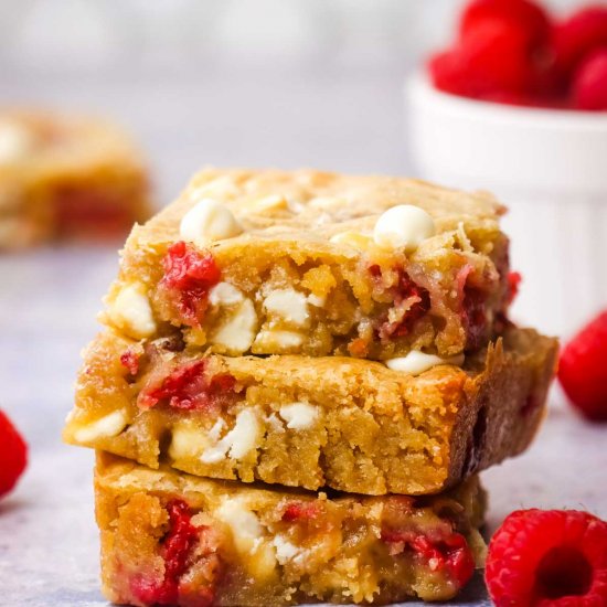 White Chocolate Raspberry Blondies