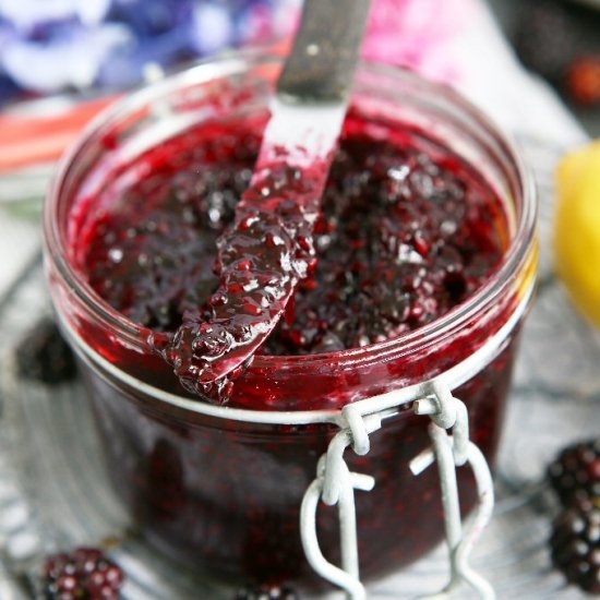 Low Sugar Blackberry Jam without Pe